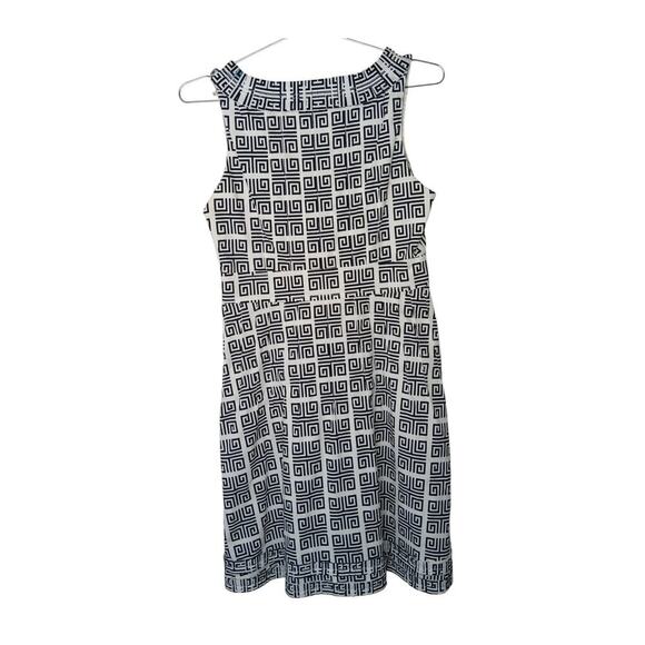 Tory Burch Dress Sz 4 Black White Geometric Print Sleeveless Cotton - Picture 3 of 16